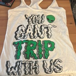 Ragerr Co. "You Can't Trip With Us" Racer Back Tank